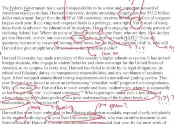 É #FAKE que carta do governo Trump a Harvard tinha erros de ortografia